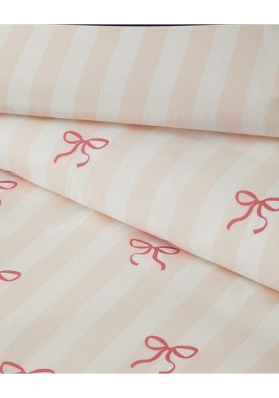 Ribbon Glow Kolay Ütülenir Çift Kişilik Nevresim Seti 200x220 Cm Pembe