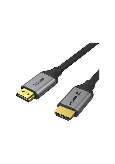 Qgeem Qg-av17 Görüntü Ve Ses Aktarıcı Hdmı Kablo 2.1 Versiyon 8k Hd Kalite 48gbps 4.57 Metre Siyah