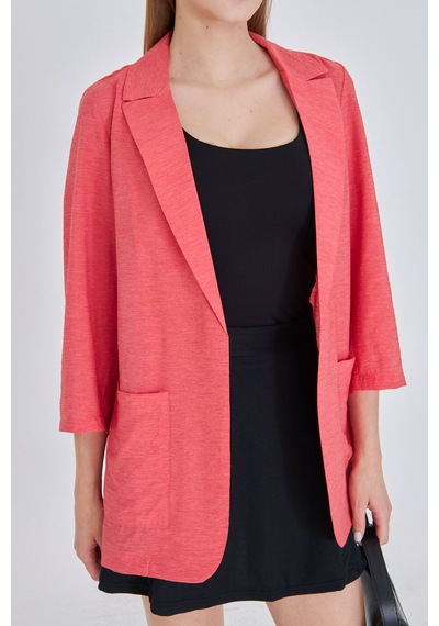 Armonika Kadın Pembe Cepli Oversize Ceket Arm-25y001064