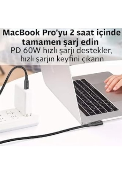 Type C To Type C 5 Metre 60w Hızlı Şarj Veri Aktarımı 90 Oyuncu Şarj Kablosu Oyn-05 Diğer