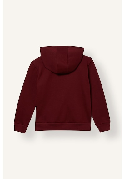 Defacto Basıc Düz Kapüşonlu Kalın Sweatshirt Kumaşı Hırka Kız Çocuk C8110a826aubr204 Bordo-br204