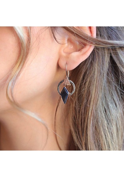 Safir Taşlı Gümüş Otantik Tasarım Küpe 35207474