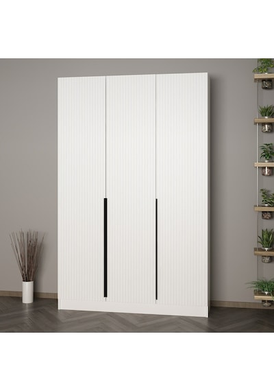 Minar Kale 210 Cm 3 Kapaklı 1b Raf Portmanto Byz Mbr Çizgili Byz