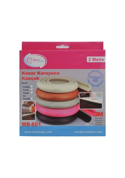 Miny Baby Kauçuk Kenar Koruyucu-Gri