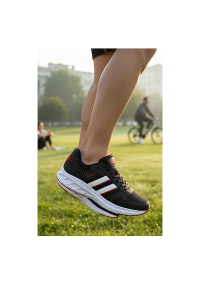 Enoch Erkek Spor Ayakkabı Şeritli Koşu Ve Yürüyüş Sneaker Hafif Tabanlı Günlük Model Siyah - Kırmızı Enoch Erkek Spor Ayakkabı Şeritli Koşu Ve Yürüyüş Sneaker Hafif Tabanlı Günlük Model Siyah - Kırmızı