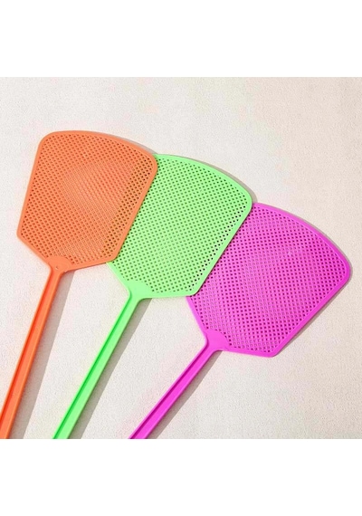 Özel Üretim Esnek Dayanıklı Ergonomik Uzun Saplı Kaliteli Hafif Plastik Sinek Raketi Sinek Şaplağı