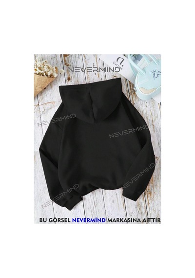 Nevermind Sevgili Çift Kombini Kinq Queen Özel Baskılı Kapüşonlu Sweatshirt Siyah Nevermind Sevgili Çift Kombini Kinq Queen Özel Baskılı Kapüşonlu Sweatshirt Siyah