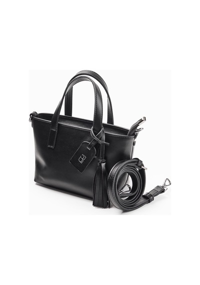 Molene Siyah Püskül Detaylı Mini Tote Çanta