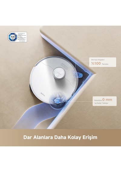 MOVA P50 Pro Ultra 19000 PA Emiş Güçlü Robot Süpürge Beyaz