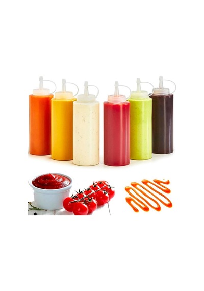 3 Adet 700 ML Sosluk Yağlık Ketçap Mayonez Hardal Sos Yağ Şişesi