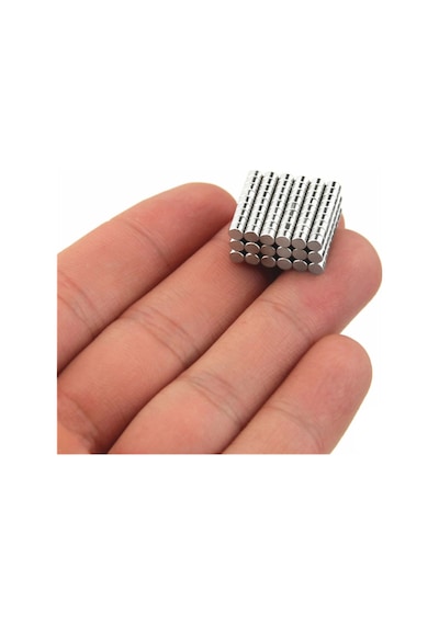 100 Adet Neodyum Mıknatıs 3x1,5 Mm N35 Güçlü Yuvarlak Magnet Mini Disk Mıknatıs