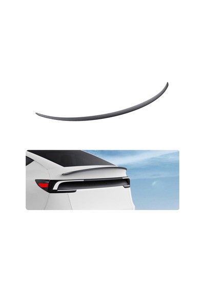 Tesla Model Y Juniper 2025+ Uyumlu Bagaj Üstü Karbon Görünüm Spoiler İthal Abs Plastik A+ Kalite