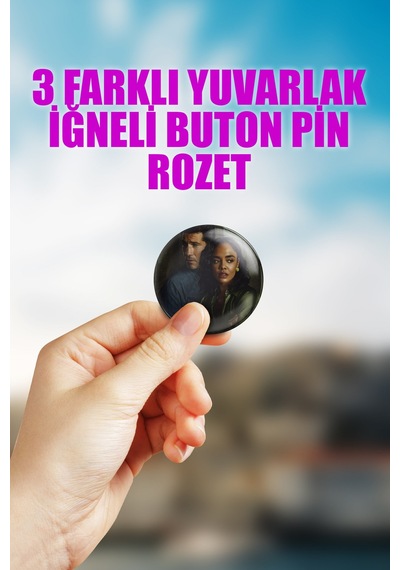 His & Hers Dizi Çanta Süsü Rozet İğneli Buton Rozet Seti 3 Adet Üçlü