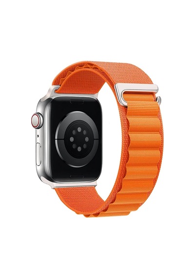 Apple Watch Series 7 45mm İçin Kordon Alps Spin Turuncu Watch Series 7 45mm İle Uyumlu Kordon - Turuncu Çok Renkli
