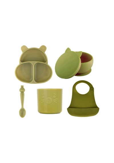 Pandish Huppo Beslenme Seti 5'li Yeşil P7d99004424n1-3 Yeşil