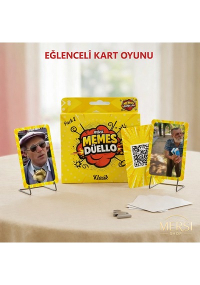 Mini Memes Düello Klasik Deste 2 Kart Oyunu Eğlenceli Party Oyunu
