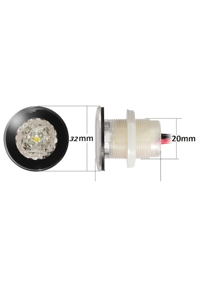 2'li Tekne Merdiven Lambası. 12v. Kabin Lambası. Beyaz Led Beyaz