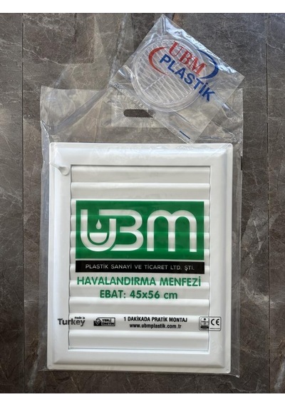 Ubm 45x56 Banyo Wc Havalandırma Menfezi Yapışkanlı Cam Menfez Hediyeli