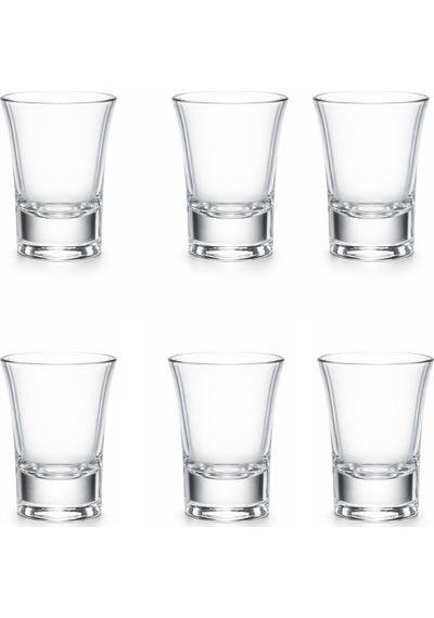 6'lı Cam Kahve Yanı Bardağı - 50cc Shot Bardağı