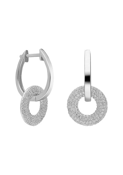 Taşlı Daire Küpe 718897 Silver