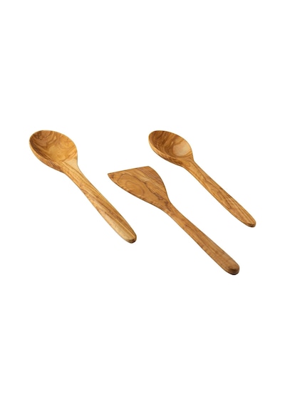 Ayrex El Yapımı Zeytin Ağacı Mutfak Seti 3 Parça Doğal Ahşap Kaşık Ve Spatula Seti 30 Cm Diğer