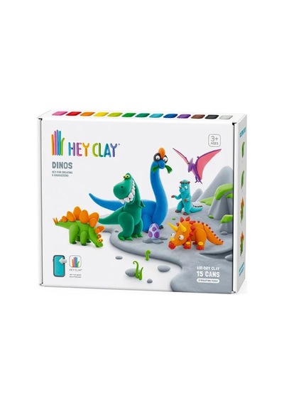 Hey Clay Yaratıcı Kil Seti - Dinos Çok  Renkli