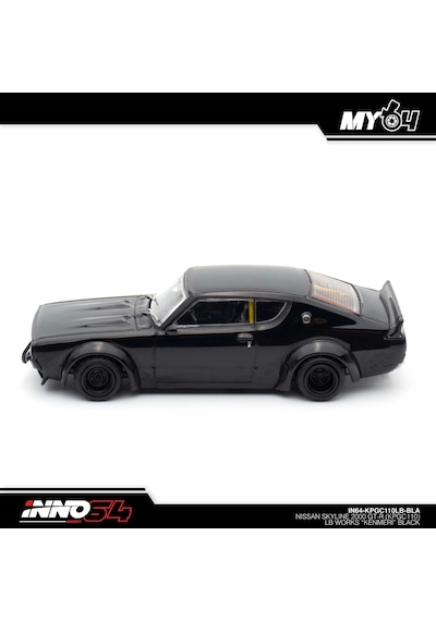 Inno 1/64 Nissan Skyline 2000 Gt-r Kpgc110 Lb Works "kenmeri" Black Çok Renkli