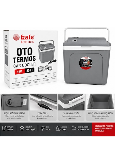 25 Litre 12v Oto Buzdolabı Termos- Portatif, Elektrikli, Oto Şarj Kablolu 1050 Thermoelectric Cooler 12v. -444