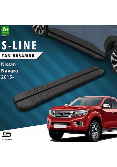 S-Dizayn Nissan Navara 3 S-Line Siyah Yan Basamak 203 Cm 2015 Üze