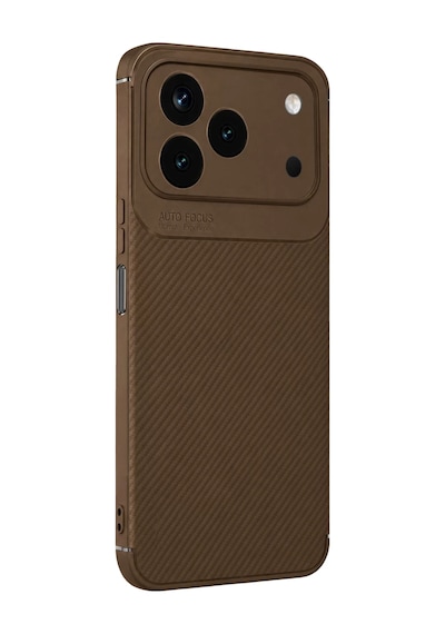 Tecno Spark 50 4g Auto Focus Karbon Kapak - Kahverengi