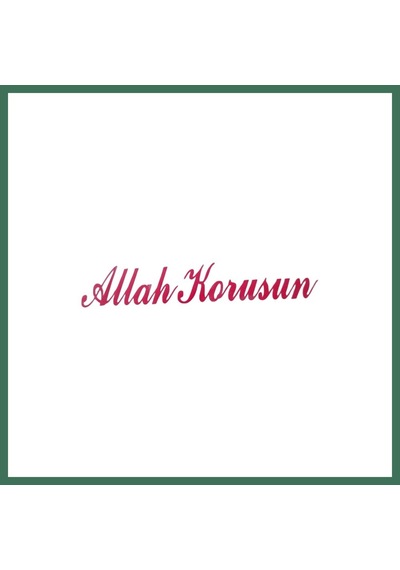 En-cag Allah Korusun Yazılı Oto Sticker Kırmızı 14x3cm Bss Standart