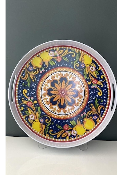 Lamedore Flavor Yuvarlak Tepsi 37x37x5 Cm Kırmızı