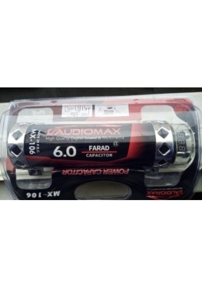 AUDIOMAX MX-106 6 FARAD -LEDLİ-REMOTELİ-POWER KAPASİTÖR