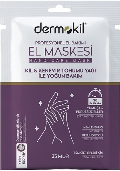 Dermokil Kil ve Kenevir Yağlı Peeling Etkili El Maskesi 2 x 35 ML