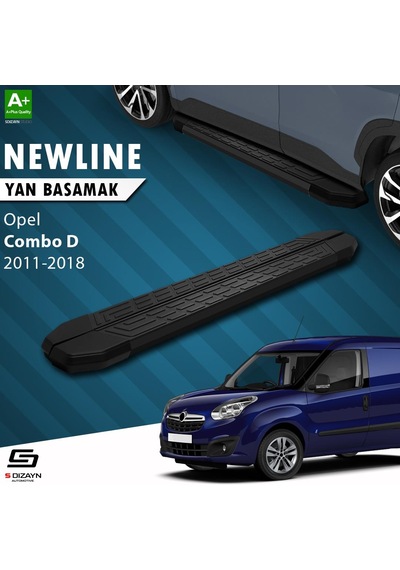 S-dizayn Opel Combo D Uzun Şase Newline Siyah Yan Basamak 223 Cm 2011-2018 A+ Kalite