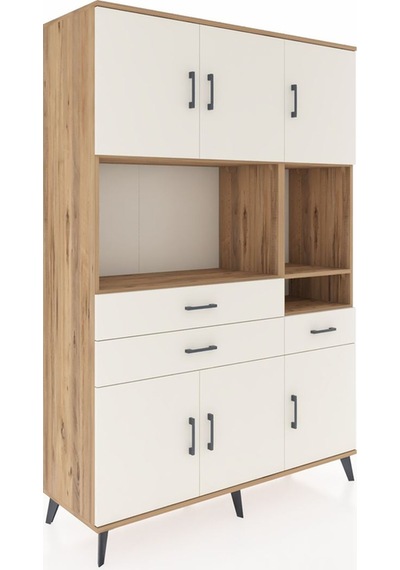 Hyperion Dolap 9 Raflı 3 Çekmeceli 6 Kapaklı 132x44x195 Çam-a... Çam Hyperion Dolap 9 Raflı 3 Çekmeceli 6 Kapaklı 132x44x195 Çam-a... Çam