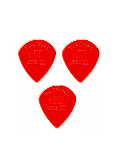 Jim Dunlop 47pxln 3 Adet Nylon Jazz Iıı Xl Paket Pena Kırmızı