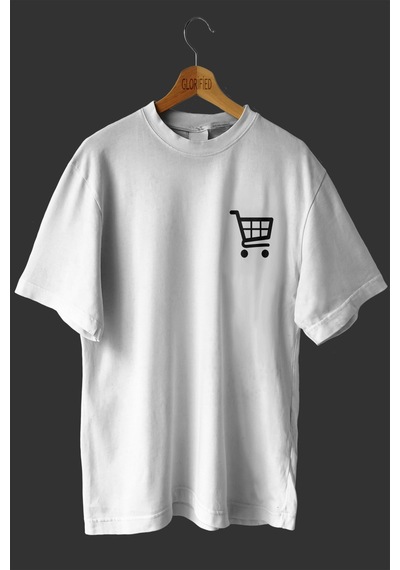 Noıssey -wed Market Sepeti Tasarım Baskılı Oversize T-shirt Tişört Beyaz