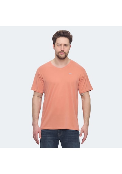 Slazenger KRAKKER Erkek V Yaka Somon Tişört