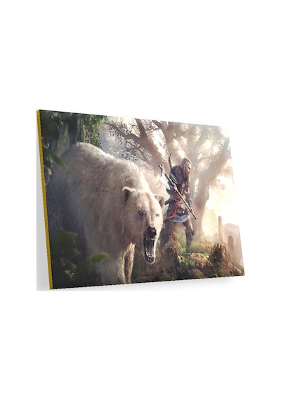 Cakasepetim Assassins Creed Baltalı Savaşçı Ve Ayı Ahşap Mdf Tablo