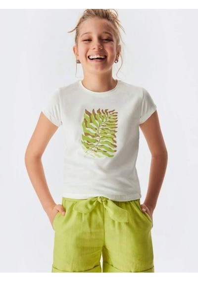 Nk Kids Kız Çocuk Perfect Tshirt-13971 Ekru