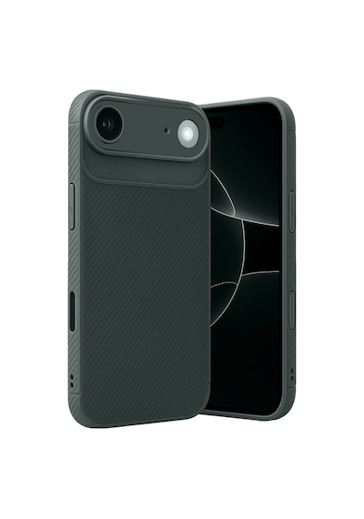 Apple Uyumlu iPhone 17 Air Uyumlu Auto Focus Karbon Kapak - Koyu Yeşil