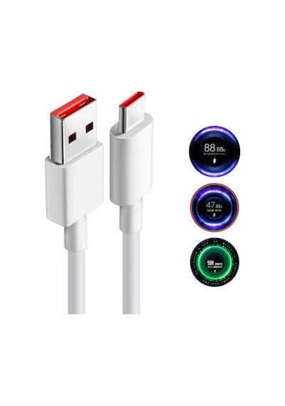 67w Turbo Şarj Cihazı Aleti 6a Kablo adaptör Seti Type C Usb Xiaomi Redmi Samsung Uyumlu Duvar Tipi