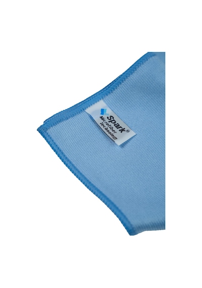 9 Adet Spark Kristal Mikrofiber Cam Silme Bezi Ve Genel Temizlik & Kurulama Bezi 40x40 Cm. Mavi