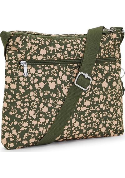 Kipling Kıplıng Alvar Omuz Çantası Çapraz Askılı Yeşil Fresh Floral
