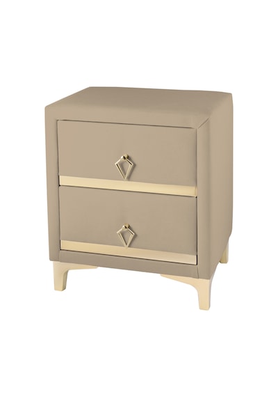 Doppia Linea Gold Iki Çekmeceli Bej Komodin- Kumaş Döşemeli Yatak Odası 2 Çekmeceli Komodin Modeli Doppia Linea Gold Iki Çekmeceli Bej Komodin- Kumaş Döşemeli Yatak Odası 2 Çekmeceli Komodin Modeli