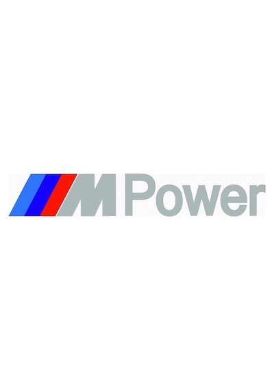 M Power 6,5x40cm Gri Sticker - Etiket