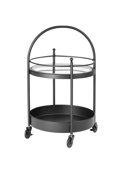 Ikea Frösjön Servis Arabası, Siyah, 55x35 Cm