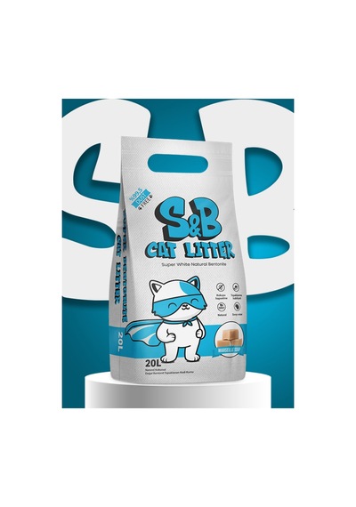 S&b Super Bentonite 20 Litre Marsilya Sabunlu Topaklaşan Kedi Kumu