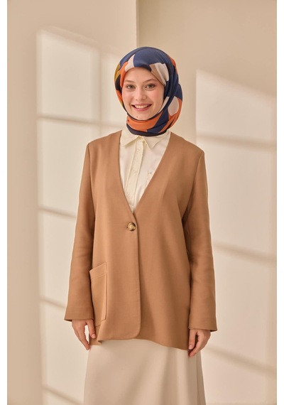 Silk Home Aura Eşarp 140001-06 Koyu Lacivert, Yavruağzı, Hardal, Vizon